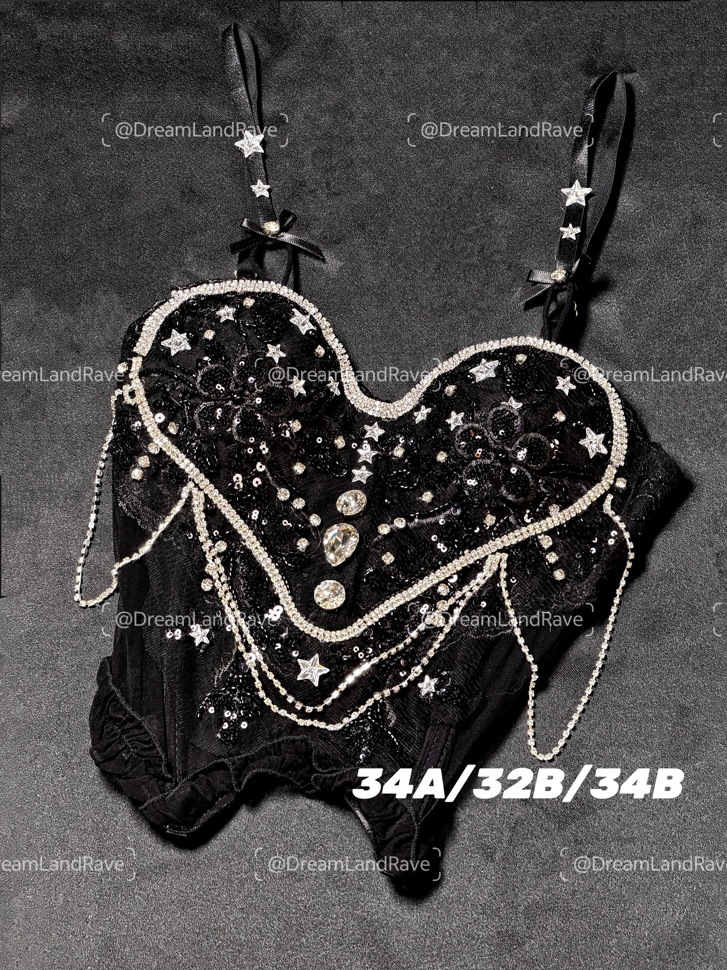 SALE 07-AQUA FAIRY TOP BLACK