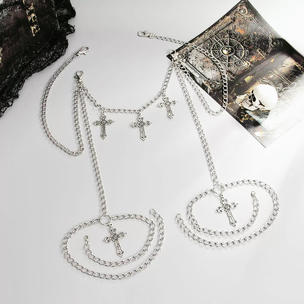 Cross Charm Leg Chain (1PC)