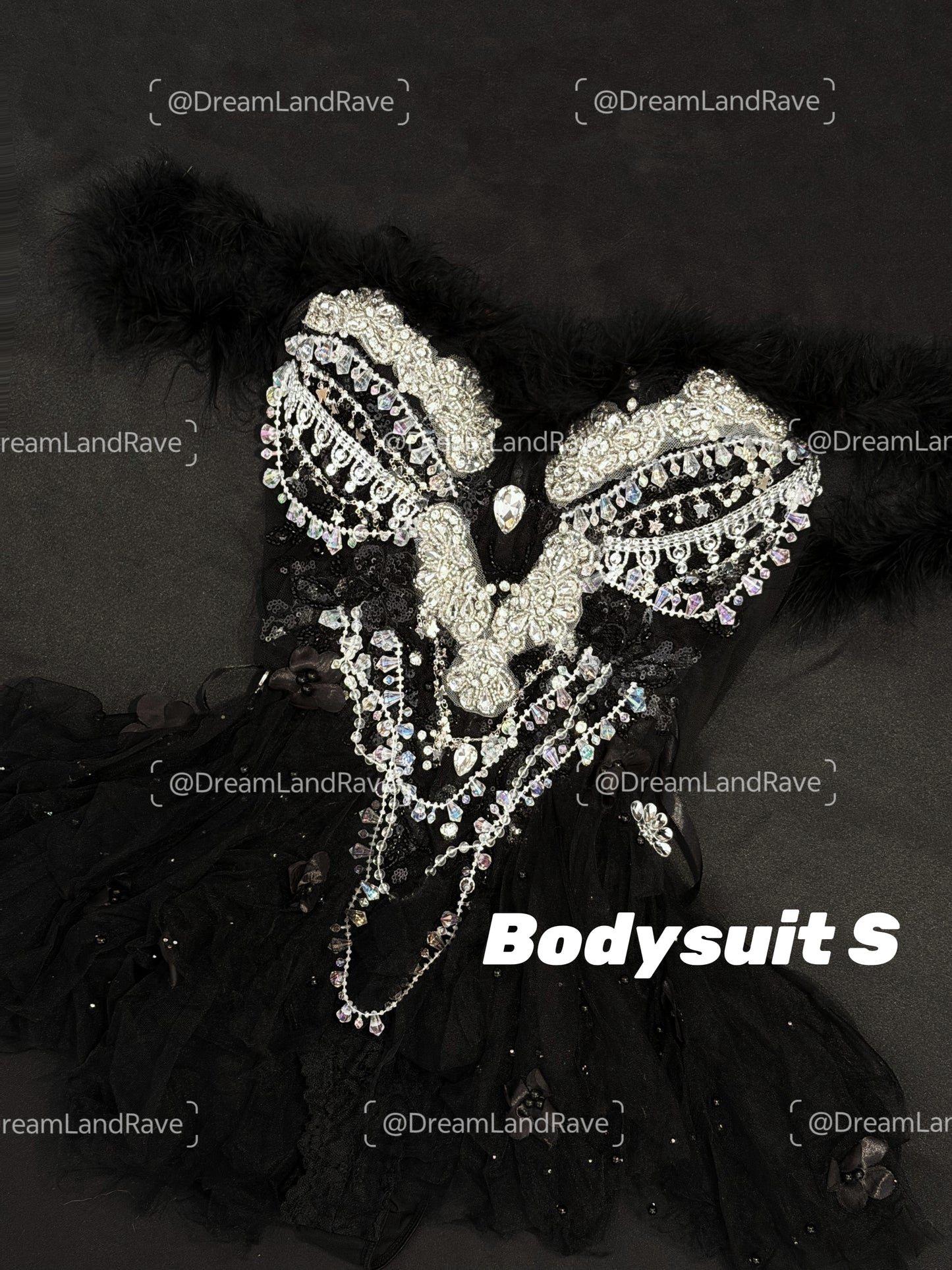 SALE 12-RAINBOW FAIRY BODYSUIT BLACK