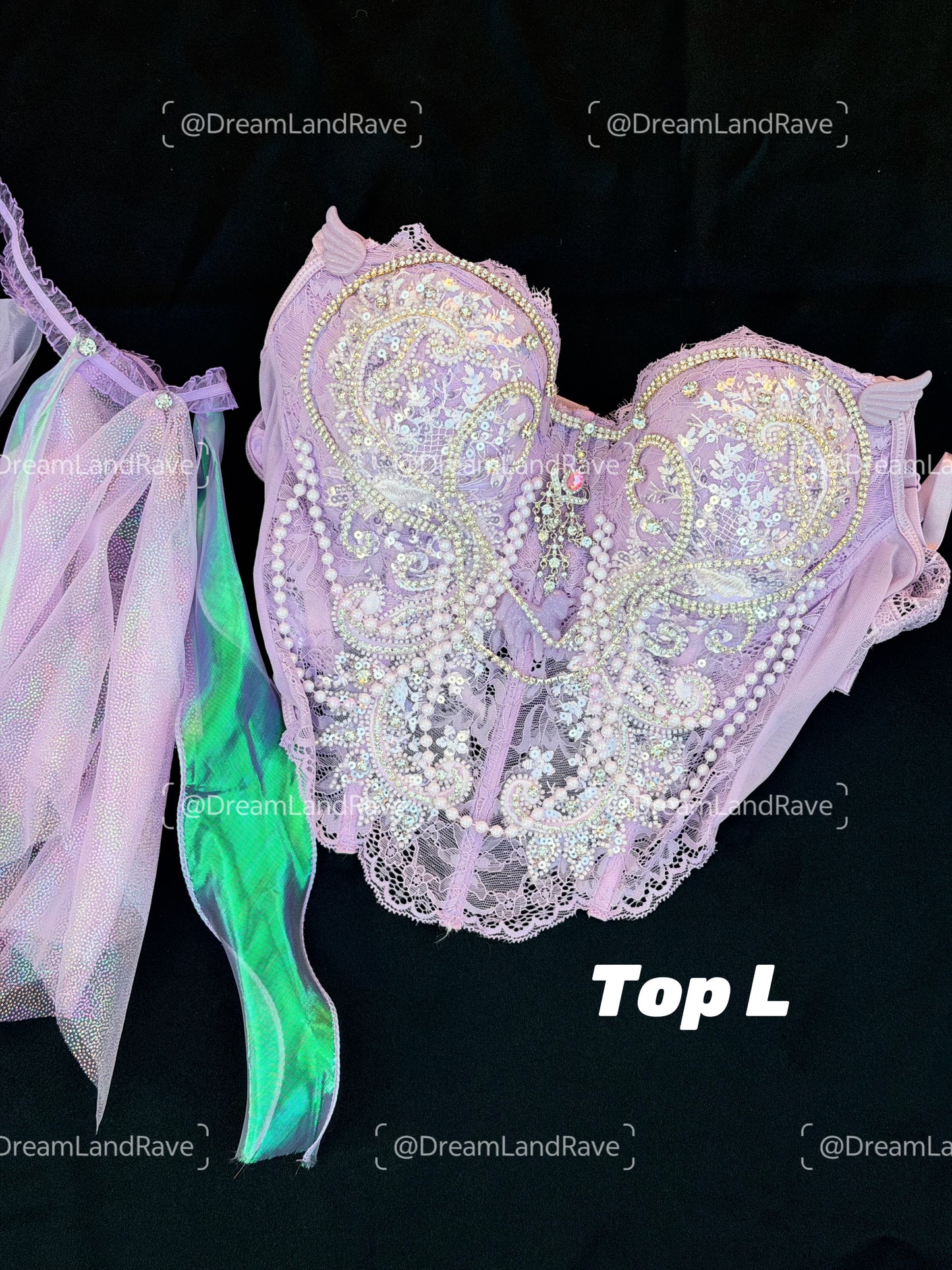 SALE 11-STARRY UNICORN TOP PRUPLE