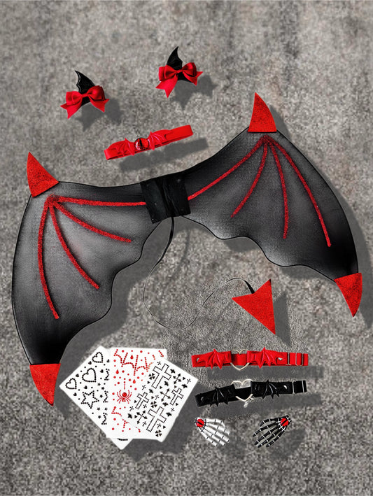 Little Devil Wing Set (9PCS, 3Colors)