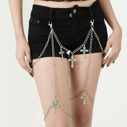 Cross Charm Leg Chain (1PC)
