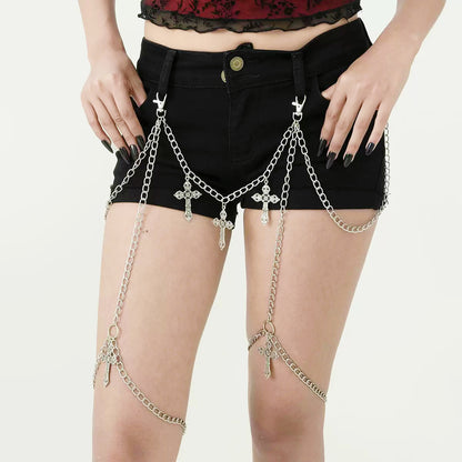 Cross Charm Leg Chain (1PC)