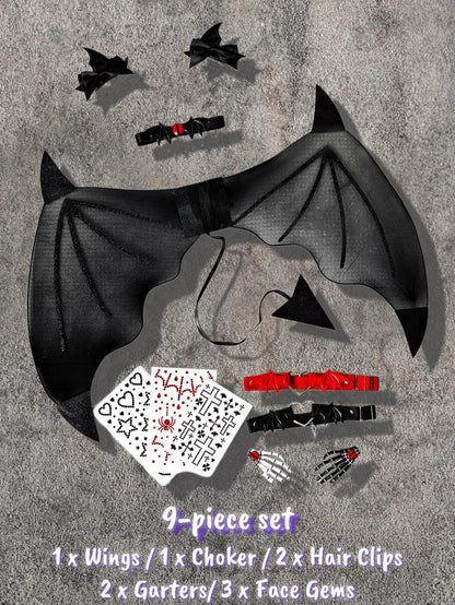 Little Devil Wing Set (9PCS, 3Colors)